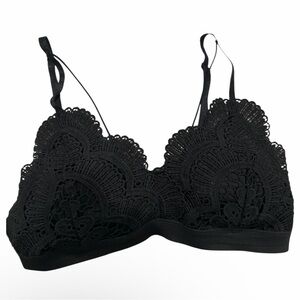 Iris Black Lace Bralette size L